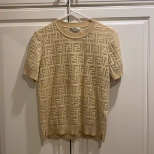 Fendi Crew Neck Short Sleeve Top